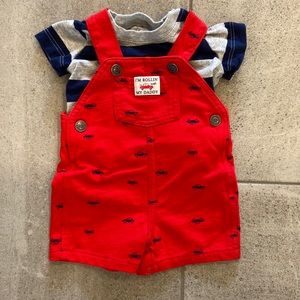 Carter’s “I’m Rollin’ with My Daddy” Overall Outfit, Sz 6 Months